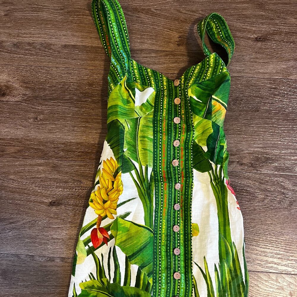 FARM Rio Fresh Forest Scarf Mini Dress